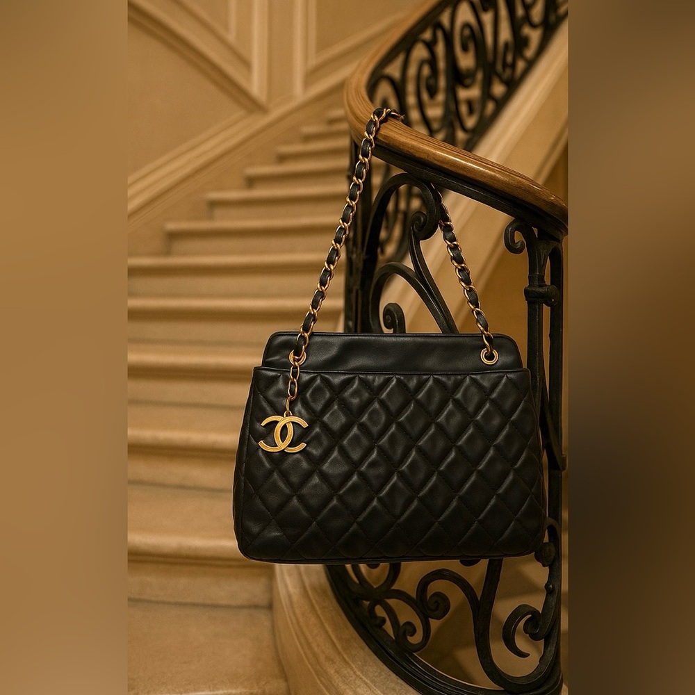 Chanel vintage lambskin tote